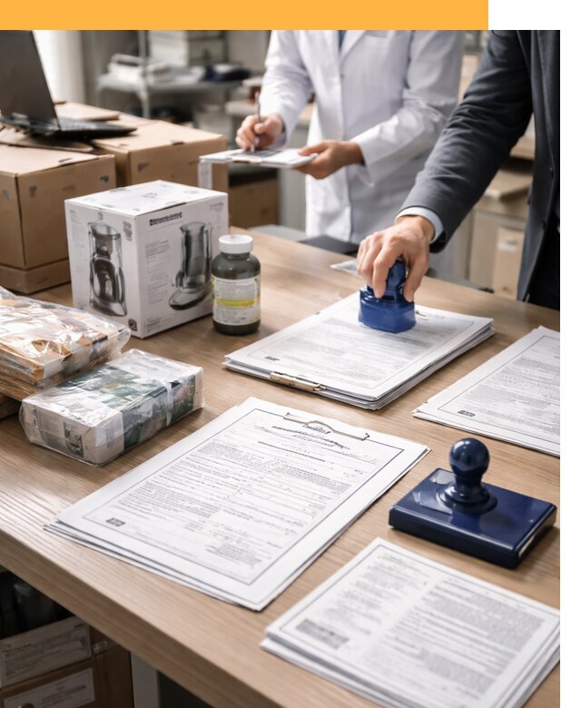 Сертификация импортных товаров от 12505 с таможенным сопровождением